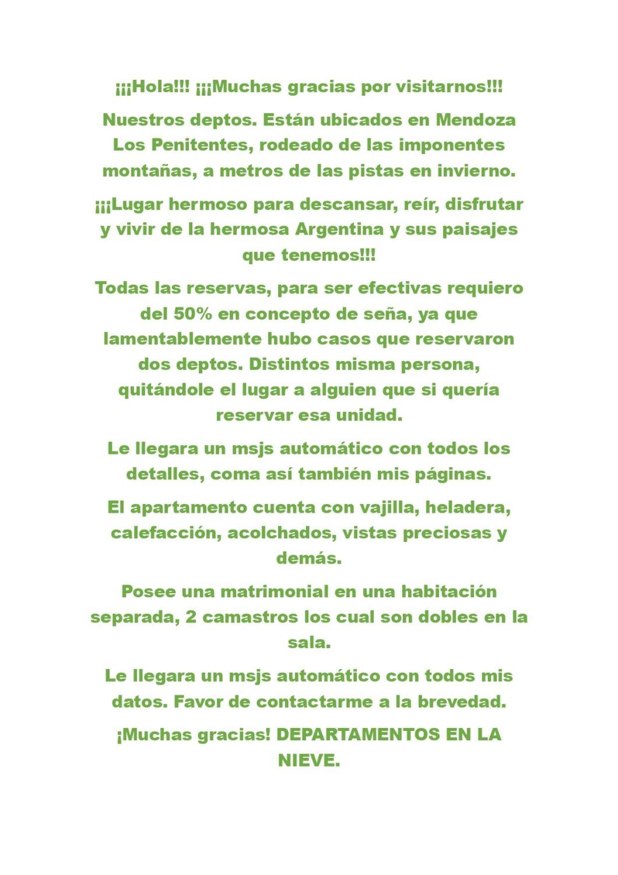 Hermoso Departamento Frente A Las Montanas 洛斯佩妮滕特斯 外观 照片